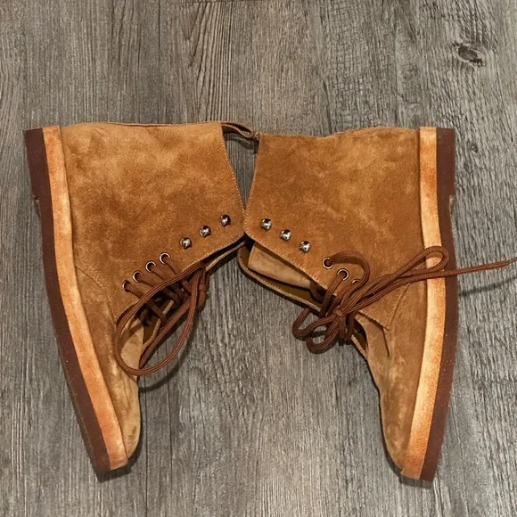 Jenni Kayne Brown Lace Up Boots - Picture 5 of 15